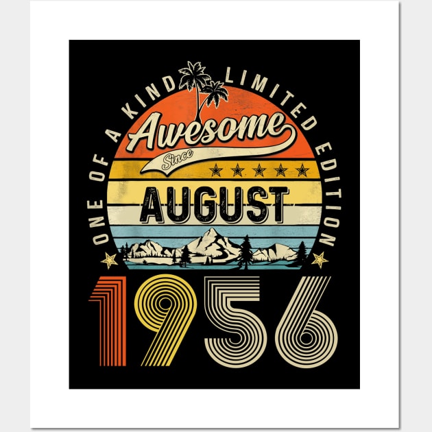 Awesome Since August 1956 Vintage 67th Birthday Wall Art by nakaahikithuy